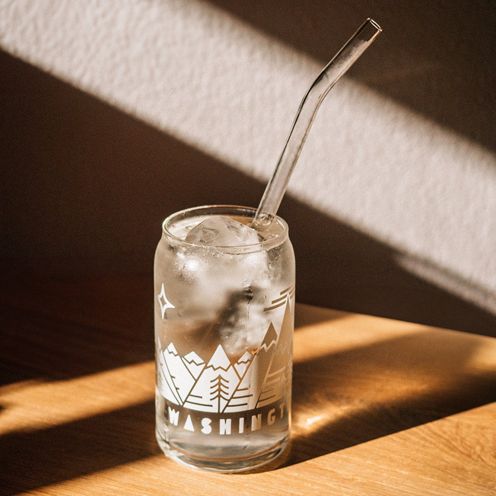 Peaks of Washington 16oz Glass Can