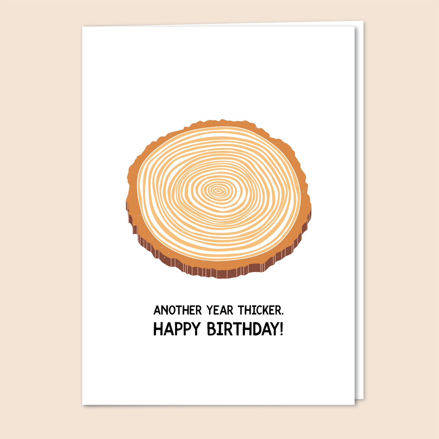 Tree Stump Birthday Greeting Card
