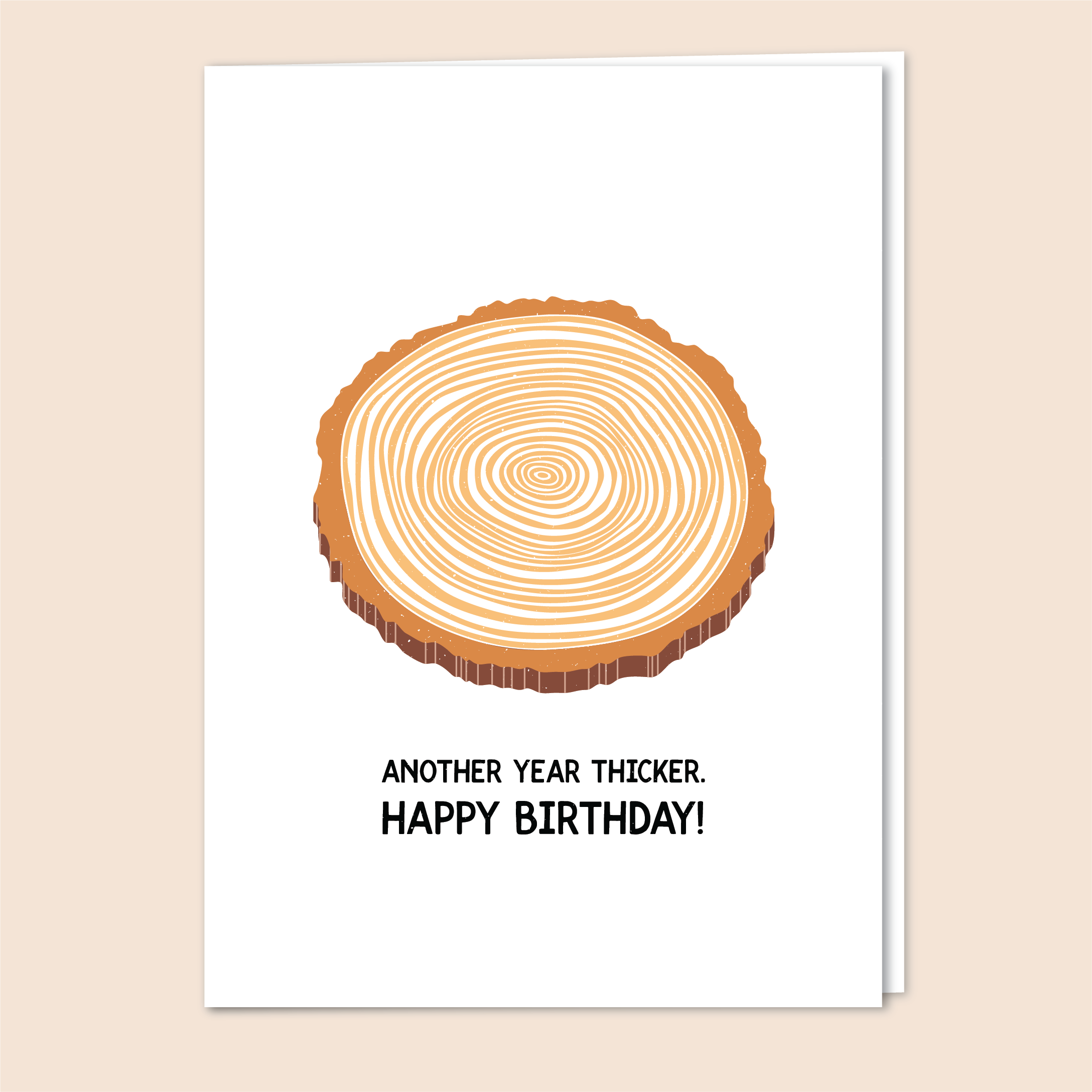 Tree Stump Birthday Greeting Card