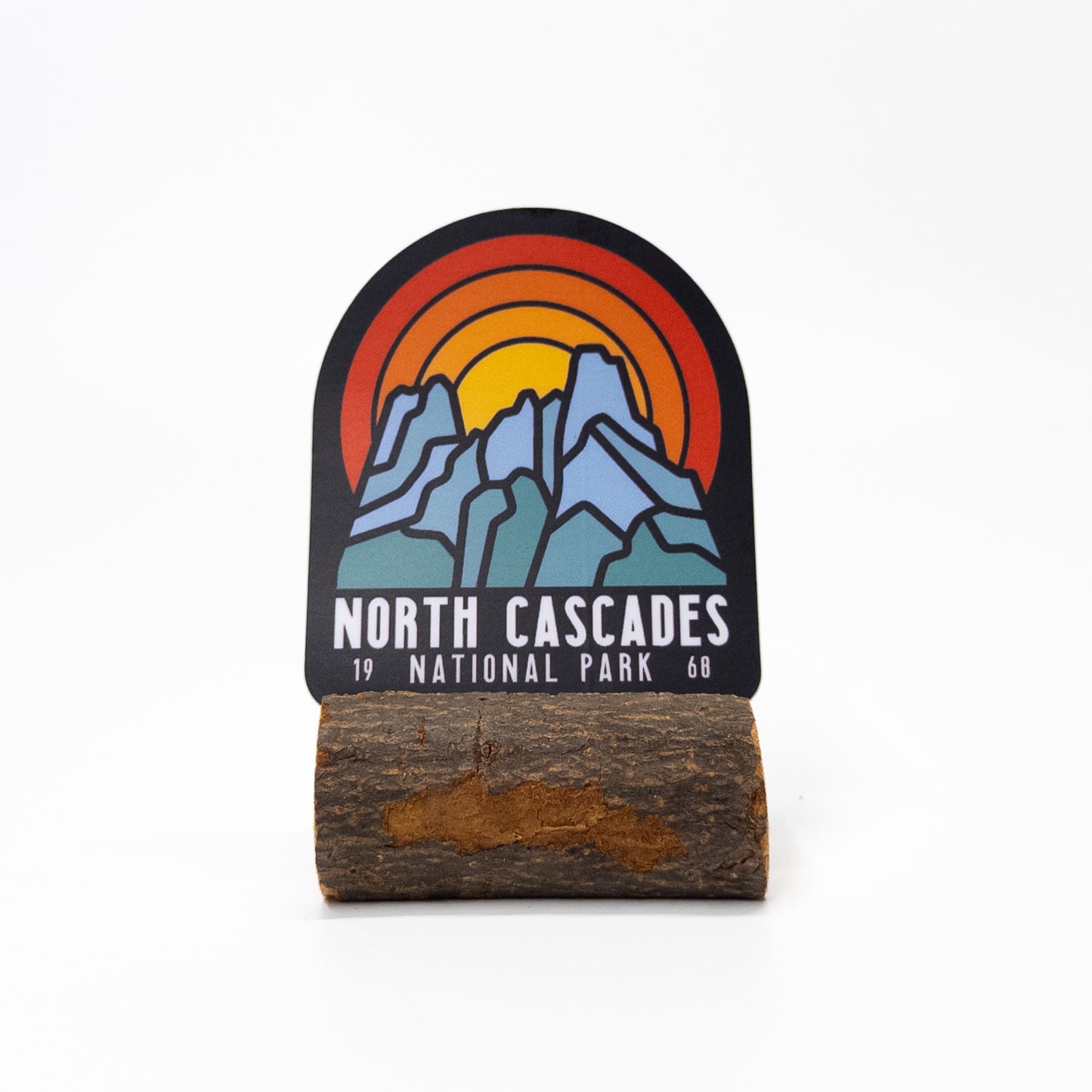 North Cascades National Park Sticker - Black