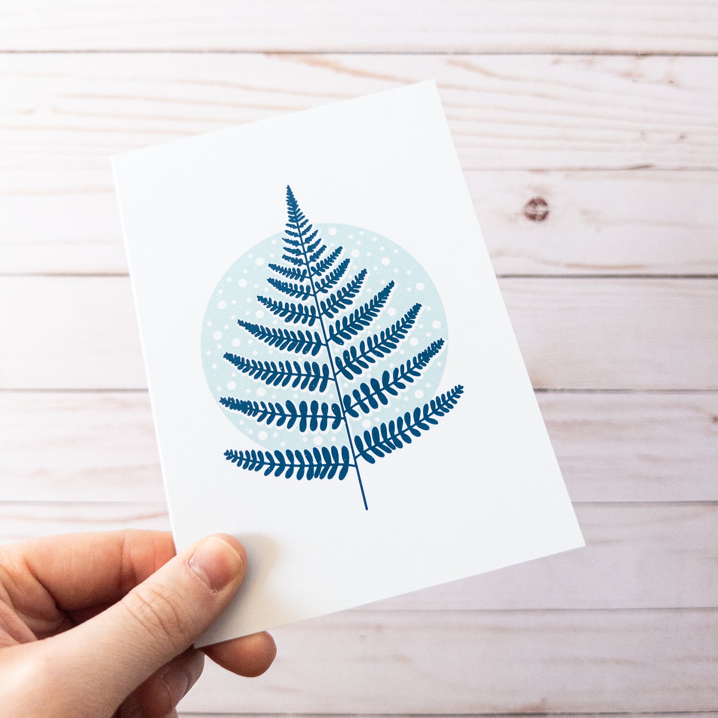 Wintry Fern Art Card