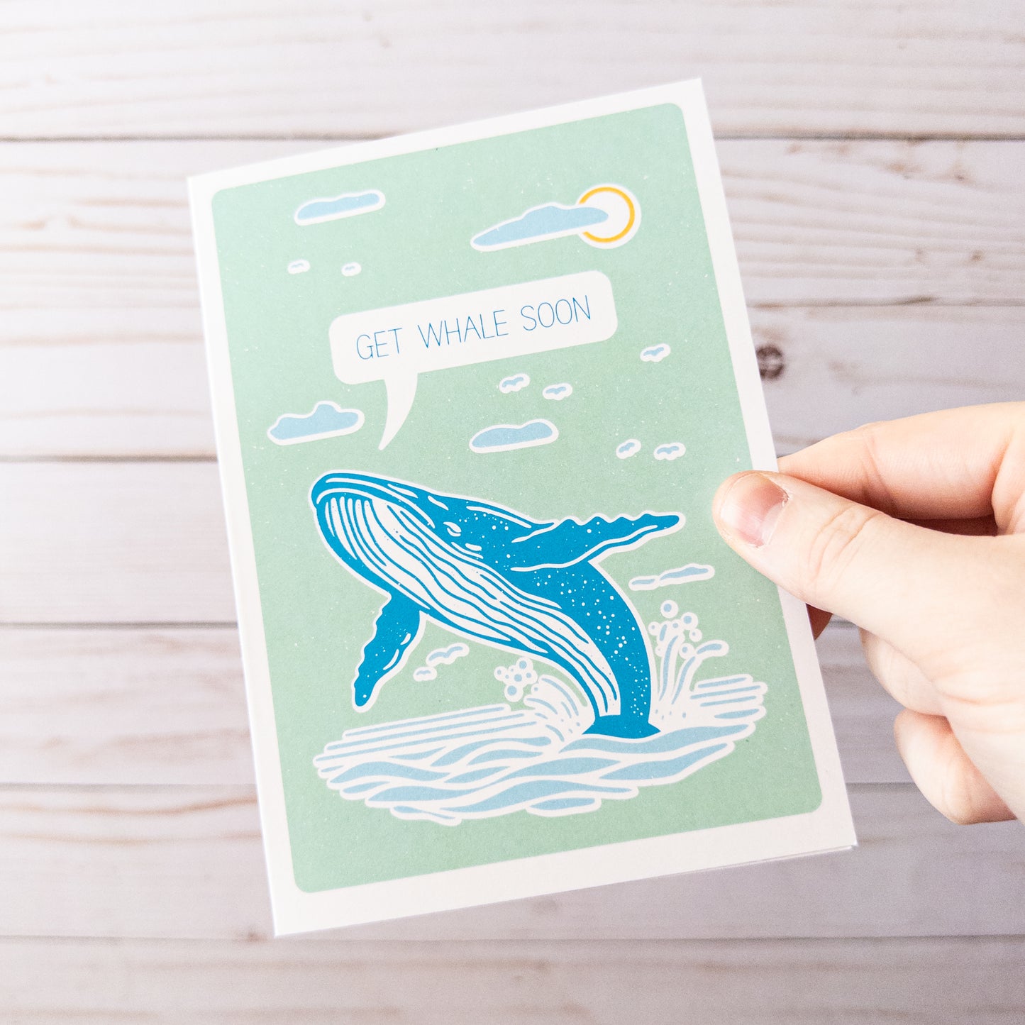 Get Whale Soon Greeting Card