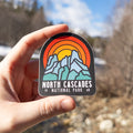 North Cascades National Park Sticker - Black