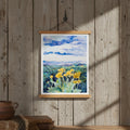 Arrowleaf Balsamroot in the Methow - Watercolor Print with Hanger