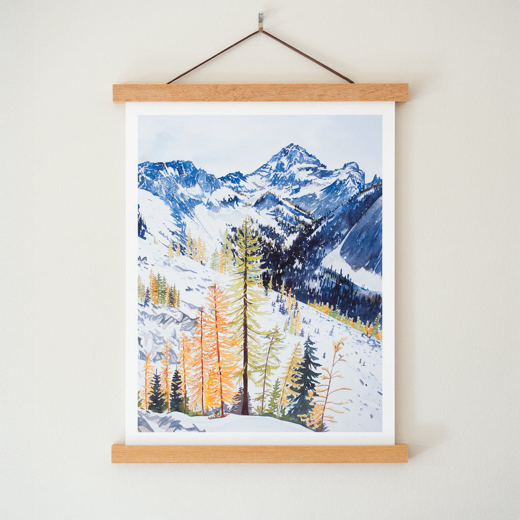 Black Peak - Watercolor Print with Hanger