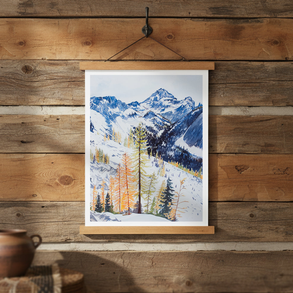 Black Peak - Watercolor Print with Hanger