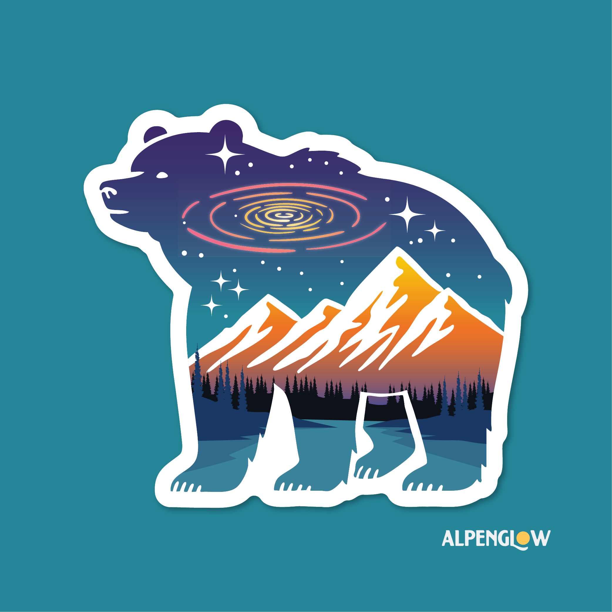 Cosmic Bear Sticker