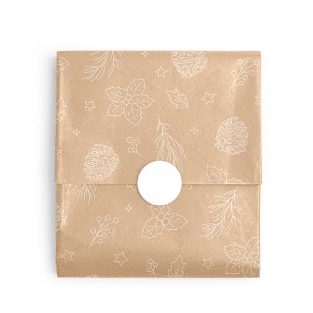 Tissue Paper - Kraft with Winter Print (Pack of 48)