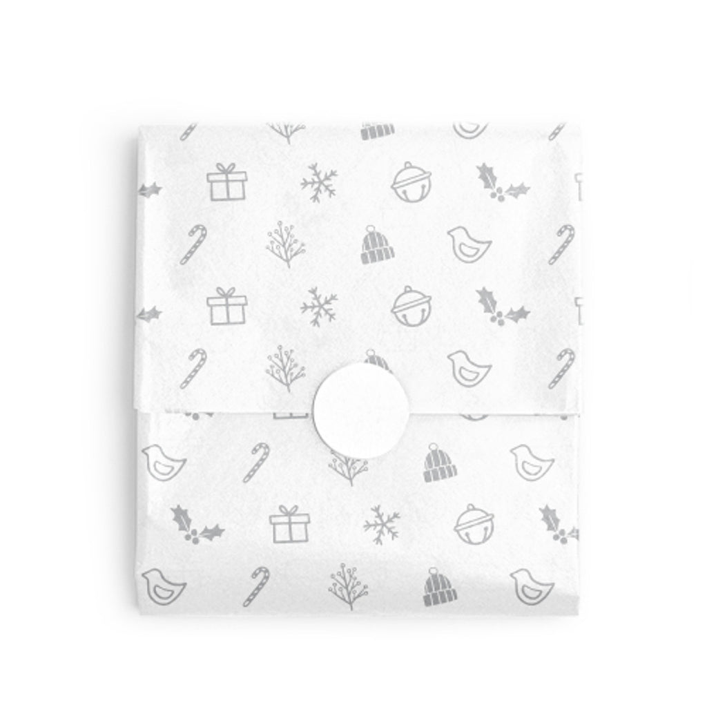 Tissue Paper - White with Holiday Print (Pack of 48)