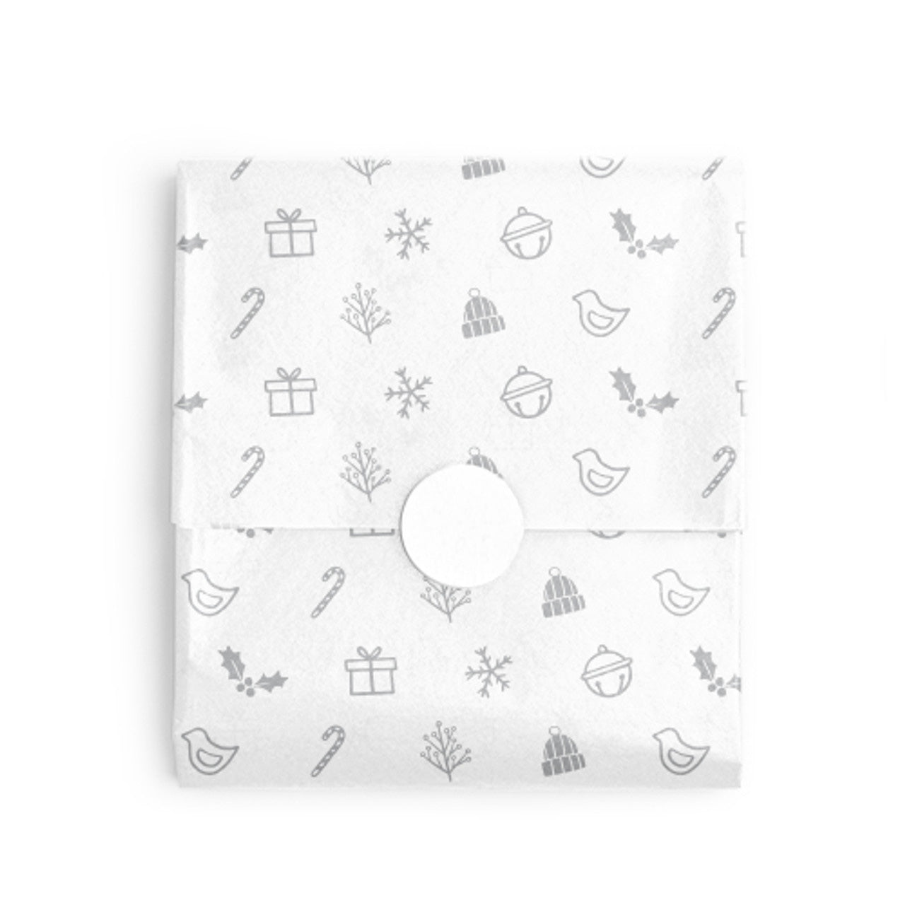 Tissue Paper - White with Holiday Print (Pack of 48)