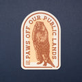 Marmot Sticker - Paws Off Our Public Lands