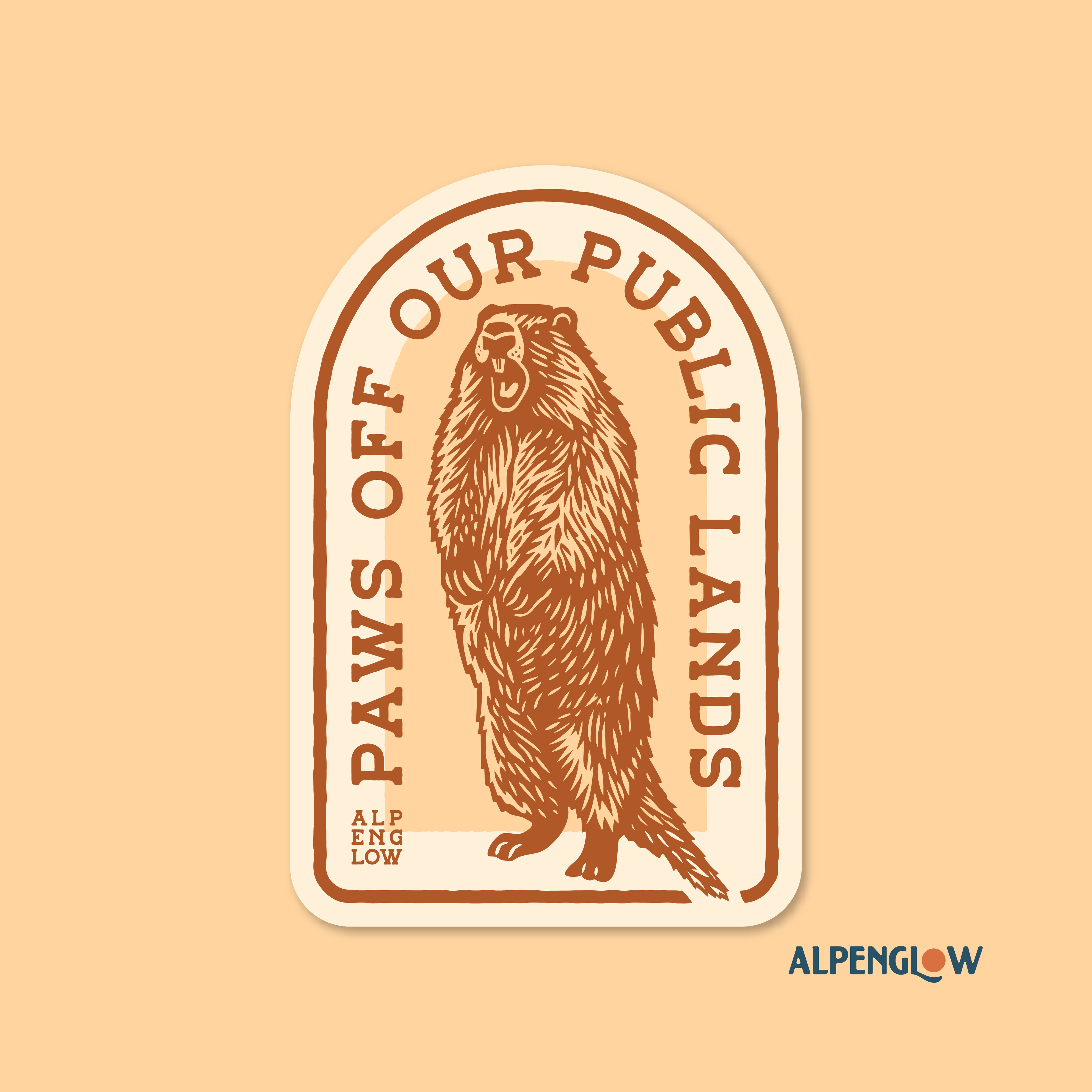 Marmot Sticker - Paws Off Our Public Lands