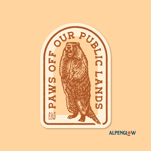 Marmot Sticker - Paws Off Our Public Lands
