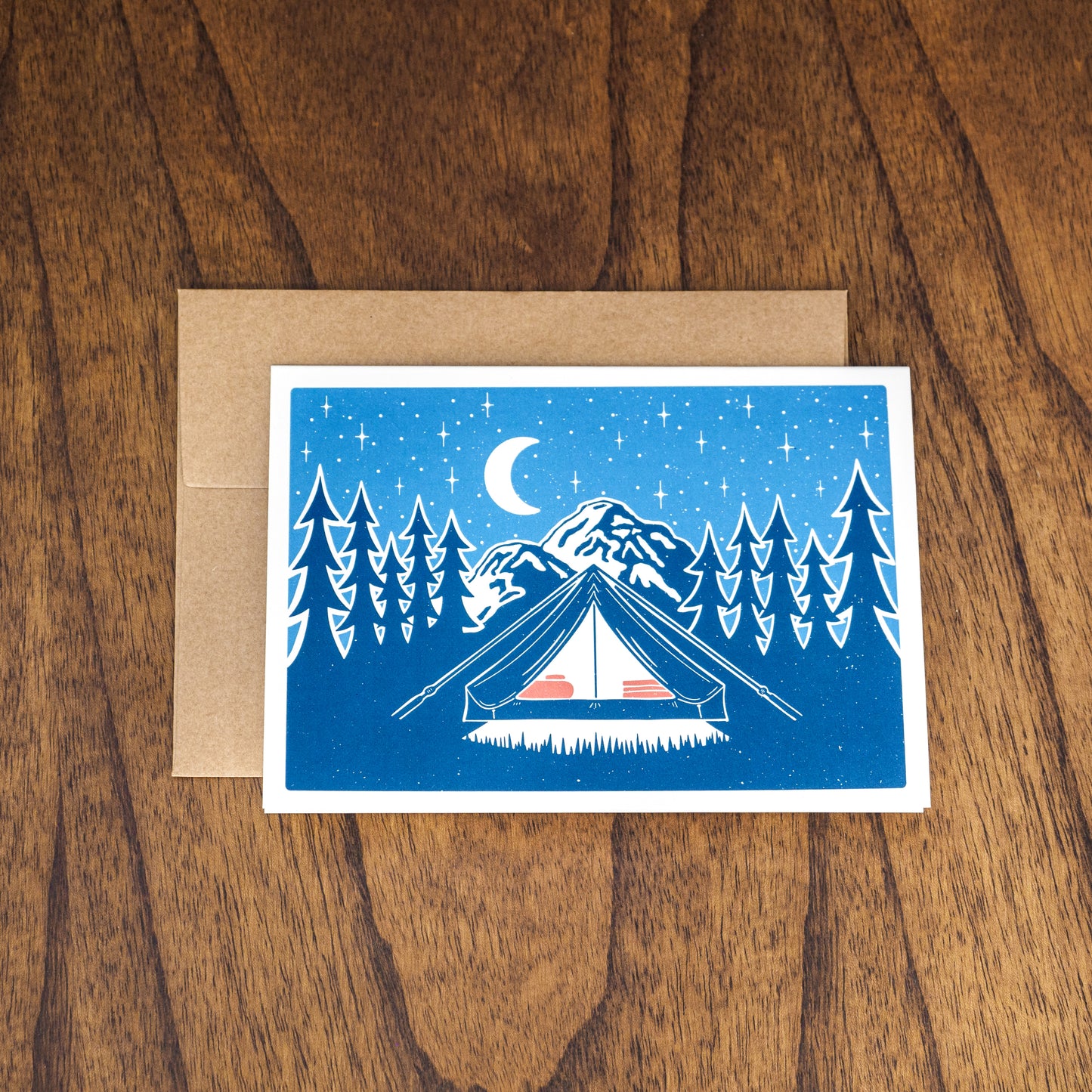 Starry Camping Art Card