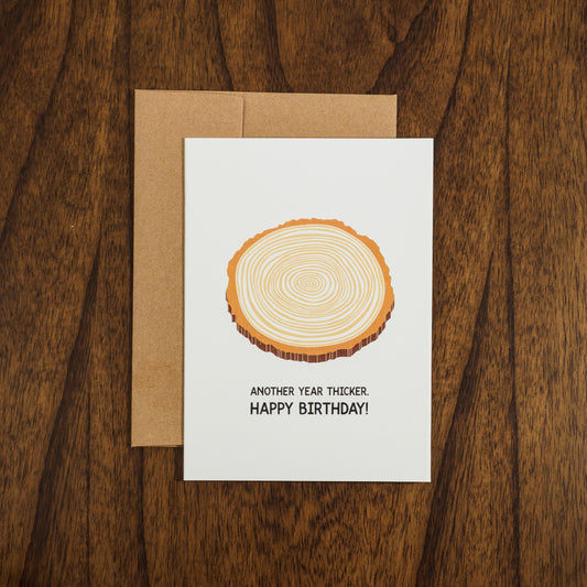 Tree Stump Birthday Greeting Card