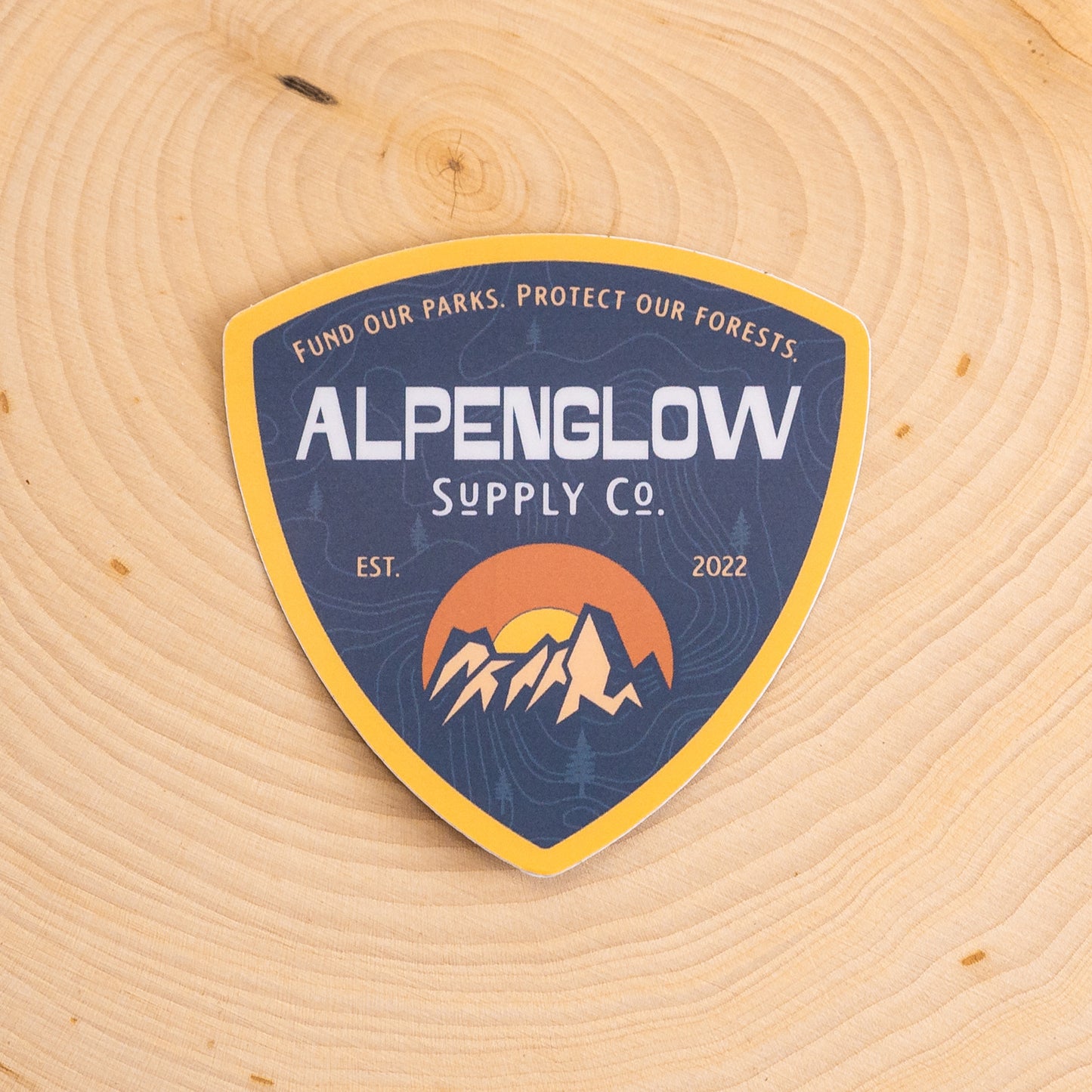 Alpenglow Triangle Badge Sticker