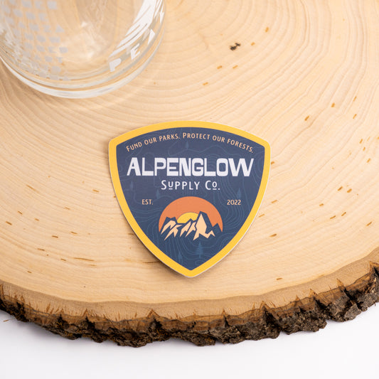 Alpenglow Triangle Badge Sticker