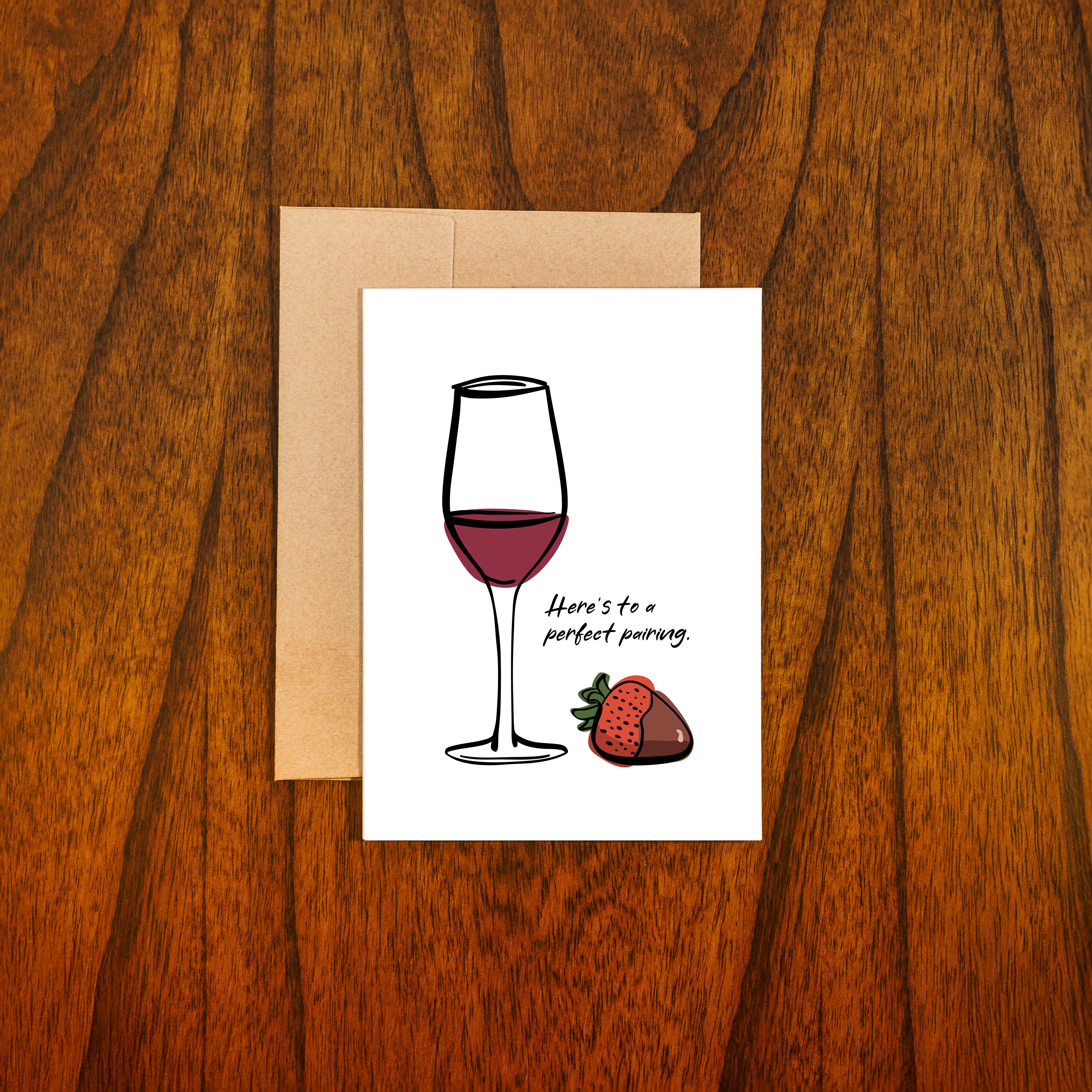 Wine Pairing Greeting Card