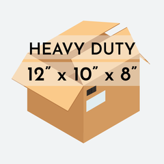 Corrugated Cardboard Shipping Box - Heavy Duty Medium - 12" x 10" x 8"