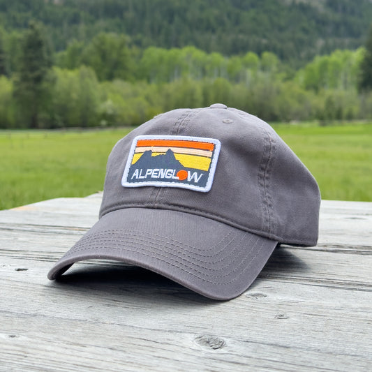 Alpenglow Embroidered Patch Dad Hat (Granite)