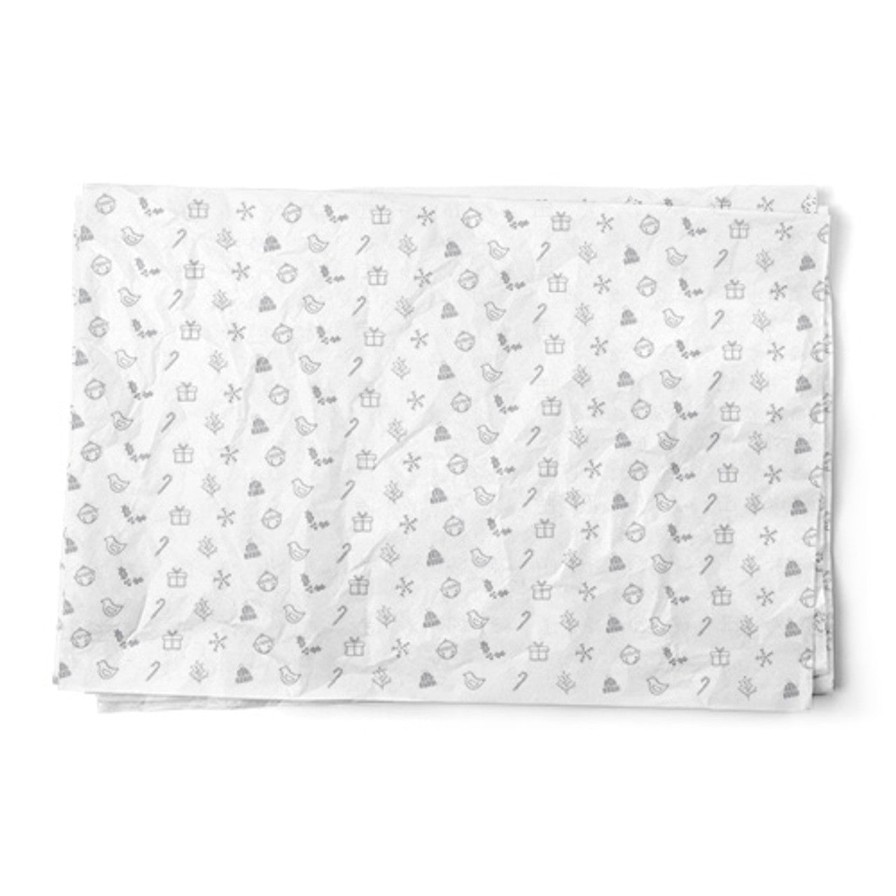 Tissue Paper - White with Holiday Print (Pack of 48)