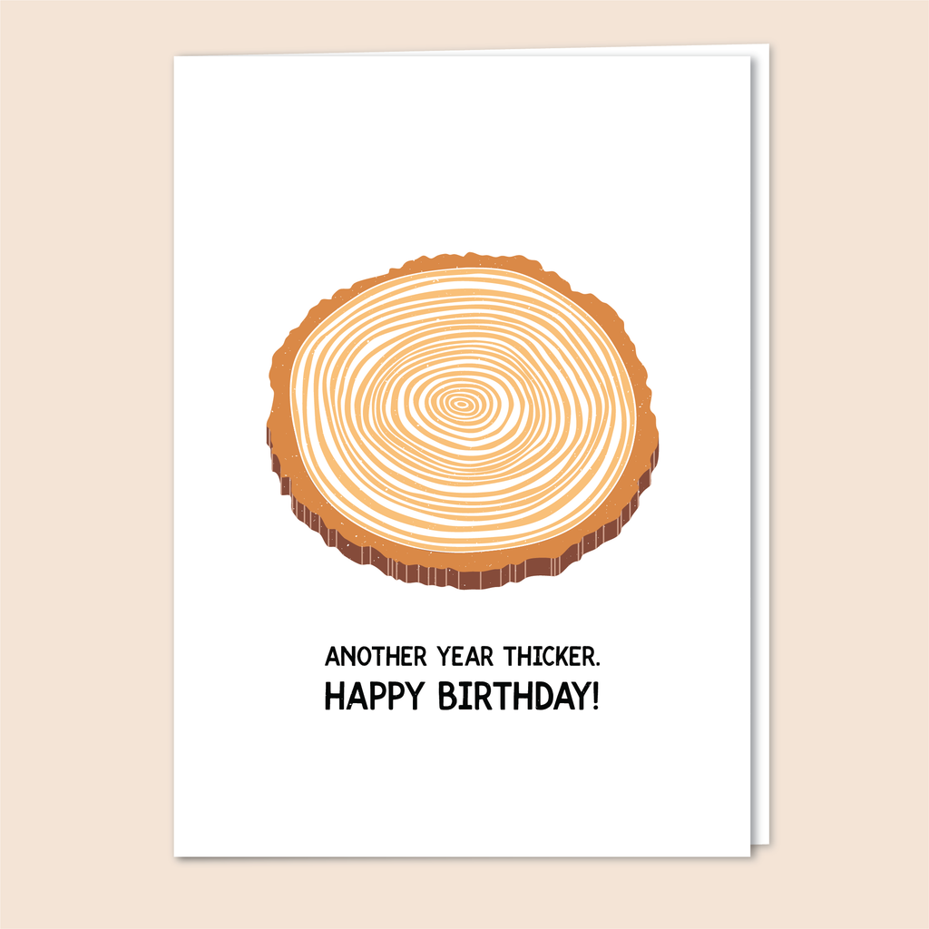 Tree Stump Birthday Greeting Card
