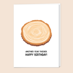 Tree Stump Birthday Greeting Card