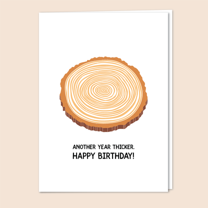 Tree Stump Birthday Greeting Card