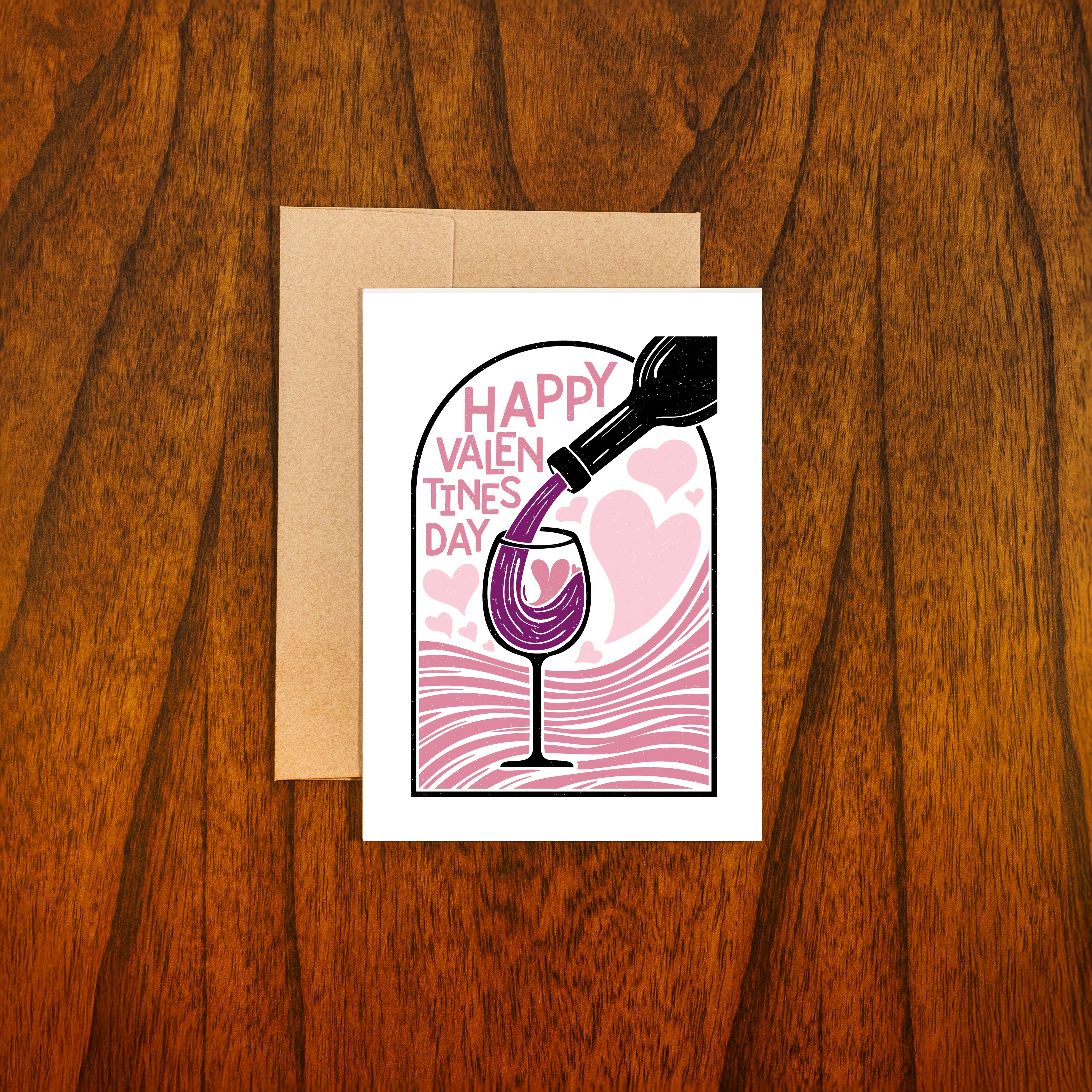 Valentine's Day Card - Wine